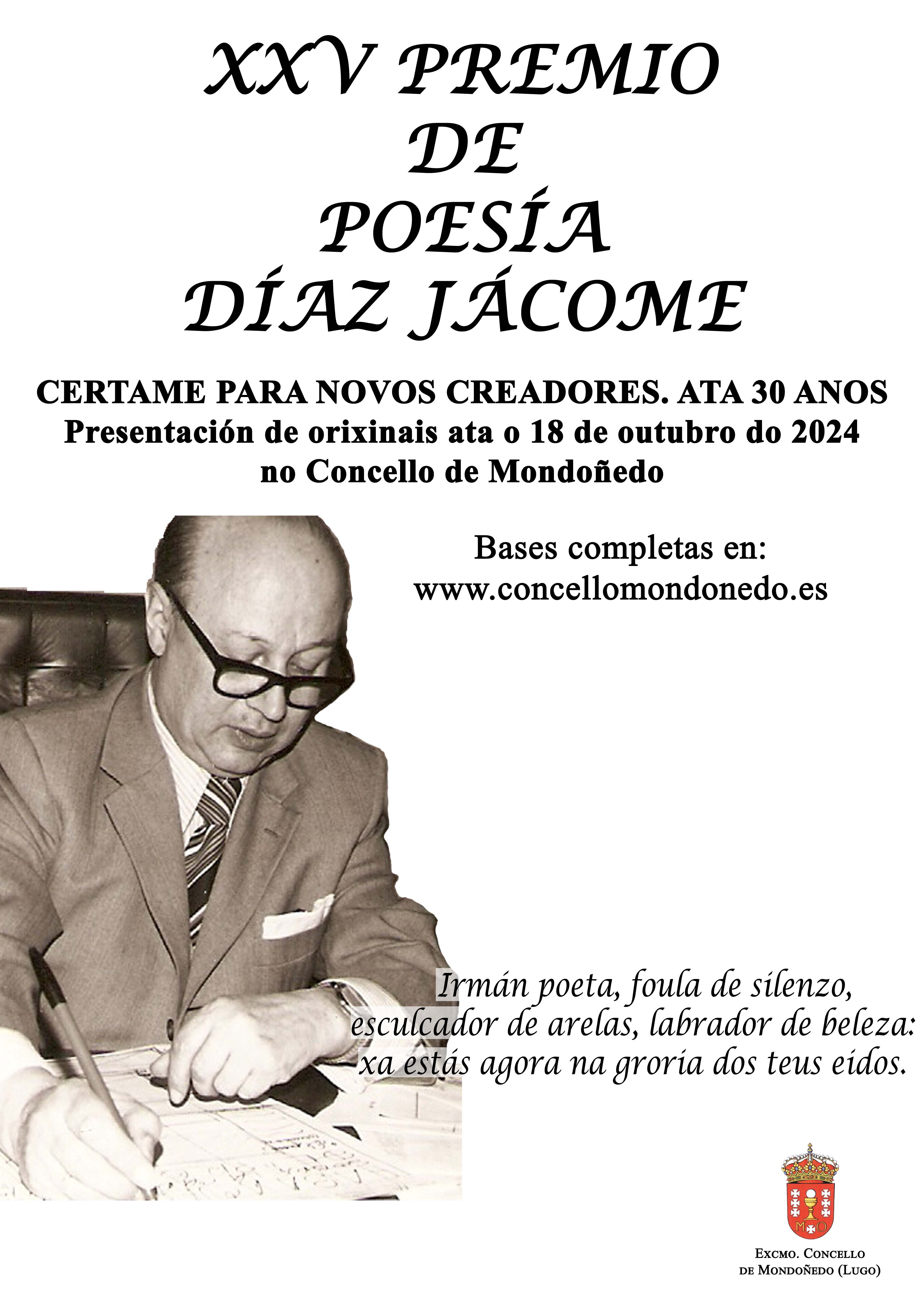 Cartel XXV Premio de Poesa Daz Jcome - 2024